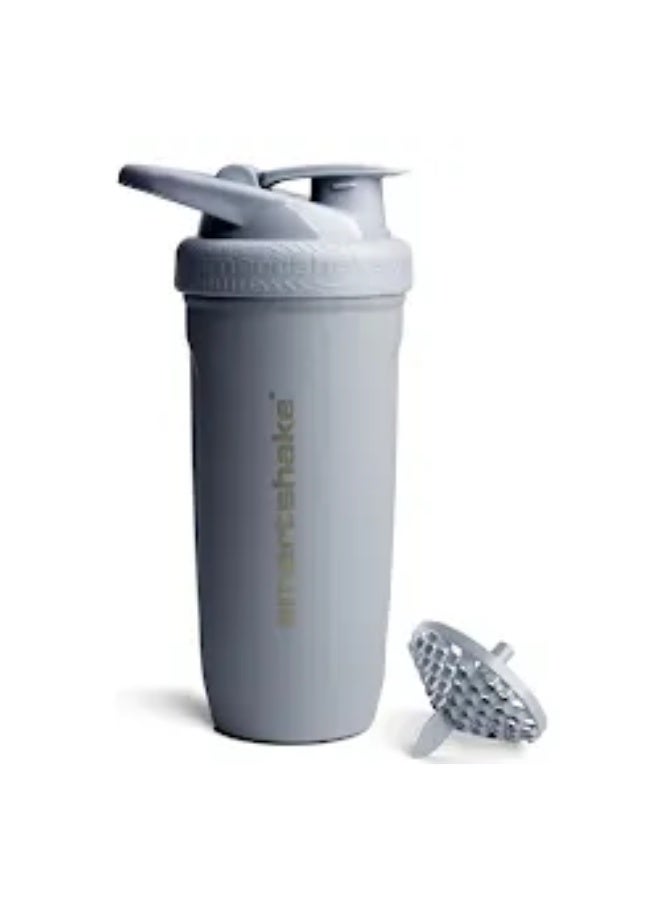 Smartshake Protein Shake Bottles – Reforce Stainless Steel 900ml Shaker Cups for Protein Shakes Workout Bottle Smart Metal Shakers Mixer Cup, Grey
